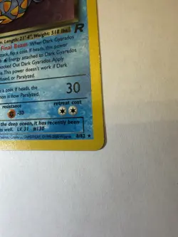 Pokemon TCG Dark Gyarados Team Rocket 8/82 1st Edition Holo Rare 70 HP - Image 2