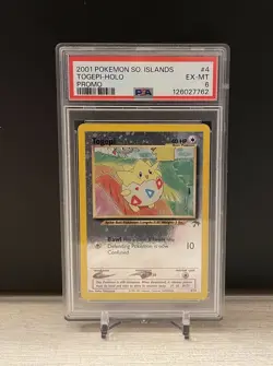 Pokemon 2001 Southern Islands Promo #4 Togepi-Holo PSA 6 - Image 1