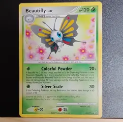 Pokemon Beautifly Platinum Rare Regular Card 21/127 Stage 2 HP120 2009 TCG - Image 1