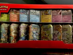 Pokemon TCG Prismatic Evolutions 8 Mini Tins Promo Costco Box Sealed - Image 2