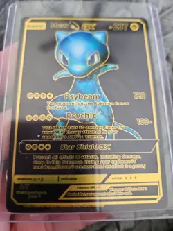 Mew GX Black Foil Fan Art Vinyl Collector Pokemon Card 18/20 Star Shield - Image 5