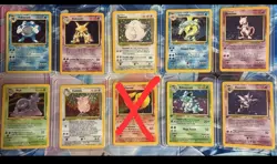 9x Pokemon WOTC Holos - Base, Jungle, Fossil 4x 1st Edition - Bundle LP - MP - Image 1