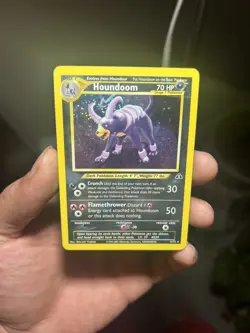 Pokemon - Houndoom Holo Rare SWIRL - #4/75 - Neo Discovery - LP - Image 1