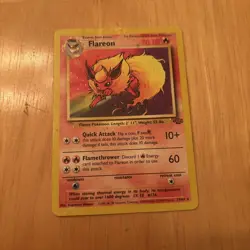 Pokemon TCG Flareon 19/64 Jungle Unlimited Non-Holo Rare Vintage - Image 1