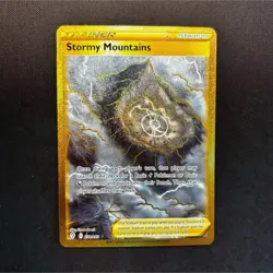Pokemon Stormy Mountains 232/203 Evolving Skies Secret Rare Foil Stadium - Image 1