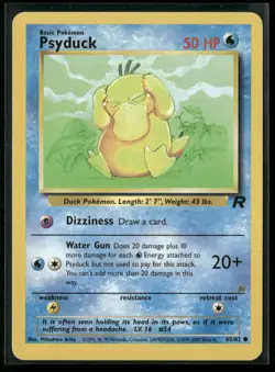 Psyduck 65/82 Common Team Rocket Pokemon Lightly Played - Image 1