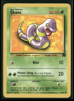Ekans 56/82 Common Team Rocket Pokemon Lightly Played - Image 1