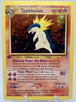 Typhlosion 18/111 1st Edition Neo Genesis Holo LP Pokemon - Image 1