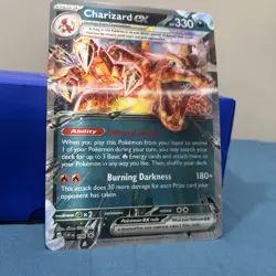 Jumbo Lenticular Charizard ex 054/091 / SVP196 Exclusive Promo Pokemon - NM - Image 1