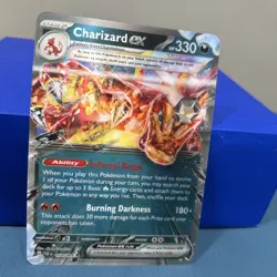 Jumbo Lenticular Charizard ex 054/091 / SVP196 Exclusive Promo Pokemon - NM - Image 4