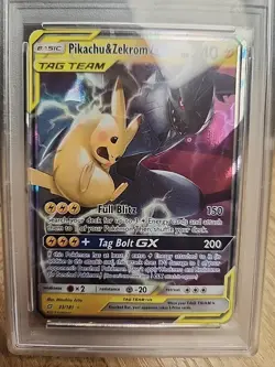 2019 Pokemon SUN & MOON Pikachu & Zekrom GX 33/181 PSA 9 - Image 3