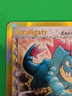 Pokemon Feraligatr (Delta Species) 2/101 Dragon Frontiers Reverse Holo MP+/LP- - Image 3
