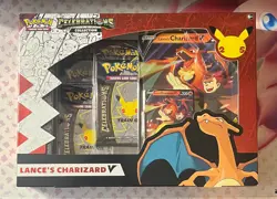 Pokemon TCG Celebrations Collection Lance's Charizard V Box Sealed 820650101625 - Image 1