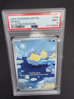 Pokemon Surging Sparks Spheal IR #199 PSA 9 - Image 1