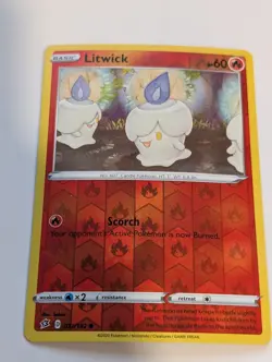 Litwick 031/192 - Rebel Clash Pokemon Reverse Holo Foil Nice! - Image 1