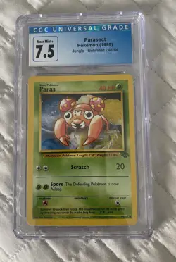 Parasect/Paras ERROR LABEL 1999 Pokemon Jungle #41/64 Graded(ERROR) CGC NM+ 7.5 - Image 1