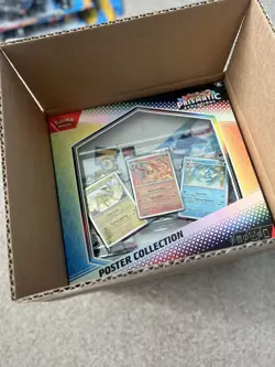 Pokemon S&V PRISMATIC EVOLUTIONS Poster Collection OPEN Case of 6 Boxes - Image 1