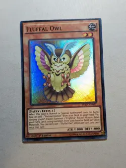 Fluffal Owl FUEN-EN017 Super Rare 1st Edition YuGiOh TCG Card - LP/MP - Image 1
