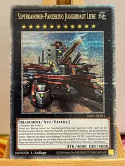 Superkanonen-Panzerzug Juggernaut Liebe RA03-DE041 QCSCR Deutsch NM YUGIOH - Image 1