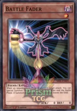 1st Ed Battle Fader SR01-EN021 Yugioh - Image 1