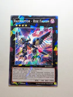 Raidraptor - Rise Falcon SP15-EN037 Shatterfoil Rare 1st NEAR MINT YUGIOH CARD - Image 1