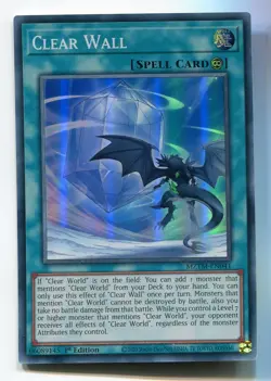 Yu-Gi-Oh! Clear Wall Super Rare englisch MZTM-EN041 Freie WAnd - Image 1