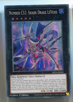 Yu-Gi-Oh! Number C32 Shark Drake Leveiss Super Rare englisch ROTA-EN041 Nummer - Image 1