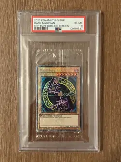 2023 Yu-Gi-Oh! DARK MAGICIAN QC Secret Rare Cello Pack Sealed TN23-EN001 PSA 8 - Image 1