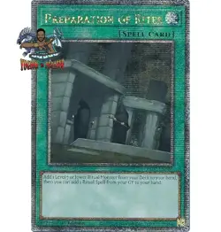 Yugioh! 1x Preparation of Rites RA02-EN056 Quarter Century Secret Rare 1st Ed NM - Image 1