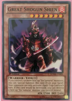 YuGiOh Great Shogun Shien 1st Edition SDWA-EN009/RYMP-EN094 - Image 1