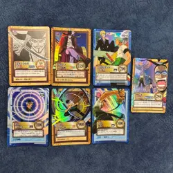 ONE PIECE Carddass Hyper Battle 【U.S./DDP】Roronoa Zoro Dracule Mihawk 7 Card Set - Image 1