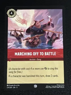 Disney Lorcana Winterspell Marching Off to Battle 129/204 NM - Image 1