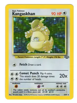 Kangaskhan Jungle Holo Card 5/64 Unlimited Pokemon Card TCG - LP/HP - Image 1