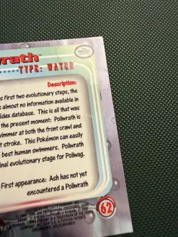 Poliwrath Topps Chrome #62 Topps Series 2 Holo Pokemon Card - Image 3