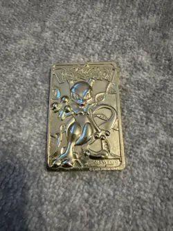 Pokemon Gold Plated Mewtwo Card 1999 - Image 1