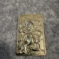 Pokemon Gold Plated Mewtwo Card 1999 - Image 2
