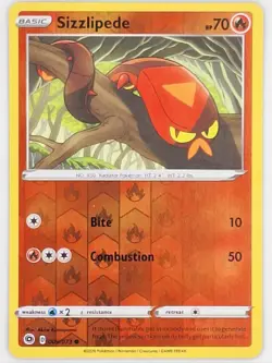 Sizzlipede 009/073 Champions Path Reverse Holo Pokemon Card NM - Image 1