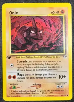 Pokemon Tcg - Onix 69/111 Common - 1st Edition Neo Genesis Regular (NM+) - Image 1