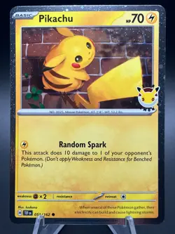 Pokemon TCG Pikachu 051/162 30th Anniversary Stamped 2026 Pokemon Day Promo - Image 1