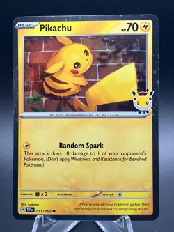 Pokemon TCG Pikachu 051/162 30th Anniversary Stamped 2026 Pokemon Day Promo - Image 2