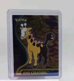 Pokemon Card - Girafarig #203 - Johto Series - Topps Foil Holo - Image 1