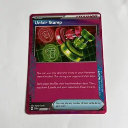 Unfair Stamp 165/167 Sv06: Pokemon Twilight Masquerade Holo - Pack Fresh - Image 1