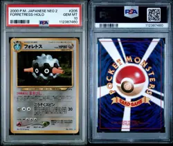 PSA 10 1999 Pokemon Japanese Neo Genesis #205 Forretress - Holo • POP 309 - Image 1