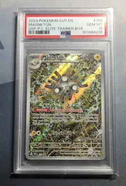 2024 Pokemon SVP EN Magneton Surging Sparks Promo Pokemon Center Stamped PSA 10 - Image 1
