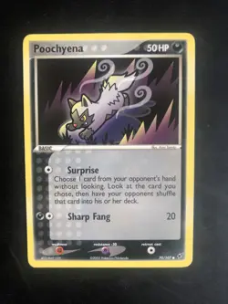 Pokemon TCG Poochyena EX Deoxys 70/107 Regular Common LP - Image 1