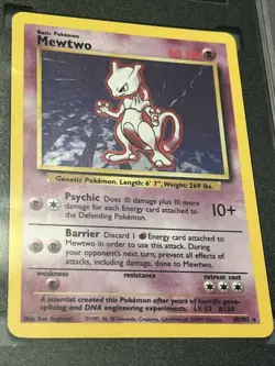 SGC 8.5 Pokemon 1999 Mewtwo Base Set #10/102 Holo - Image 1