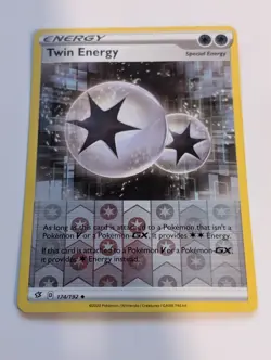 Twin Energy 174/192 - Rebel Clash Pokemon Reverse Holo Foil Nice! - Image 1