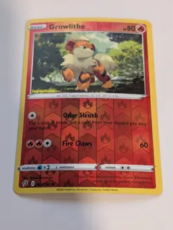 Growlithe 027/192 - Rebel Clash Pokemon Reverse Holo Foil Nice! - Image 1