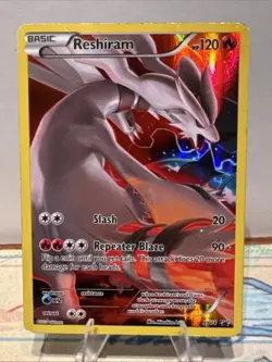 Pokemon TCG Reshiram XY74 Full Art Holo Black Star Promo - Image 1