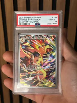 2025 POKEMON DESTINED RIVALS ETHAN'S TYPHLOSION #190/182 PSA 10 💎 GEM MINT 💎 - Image 1